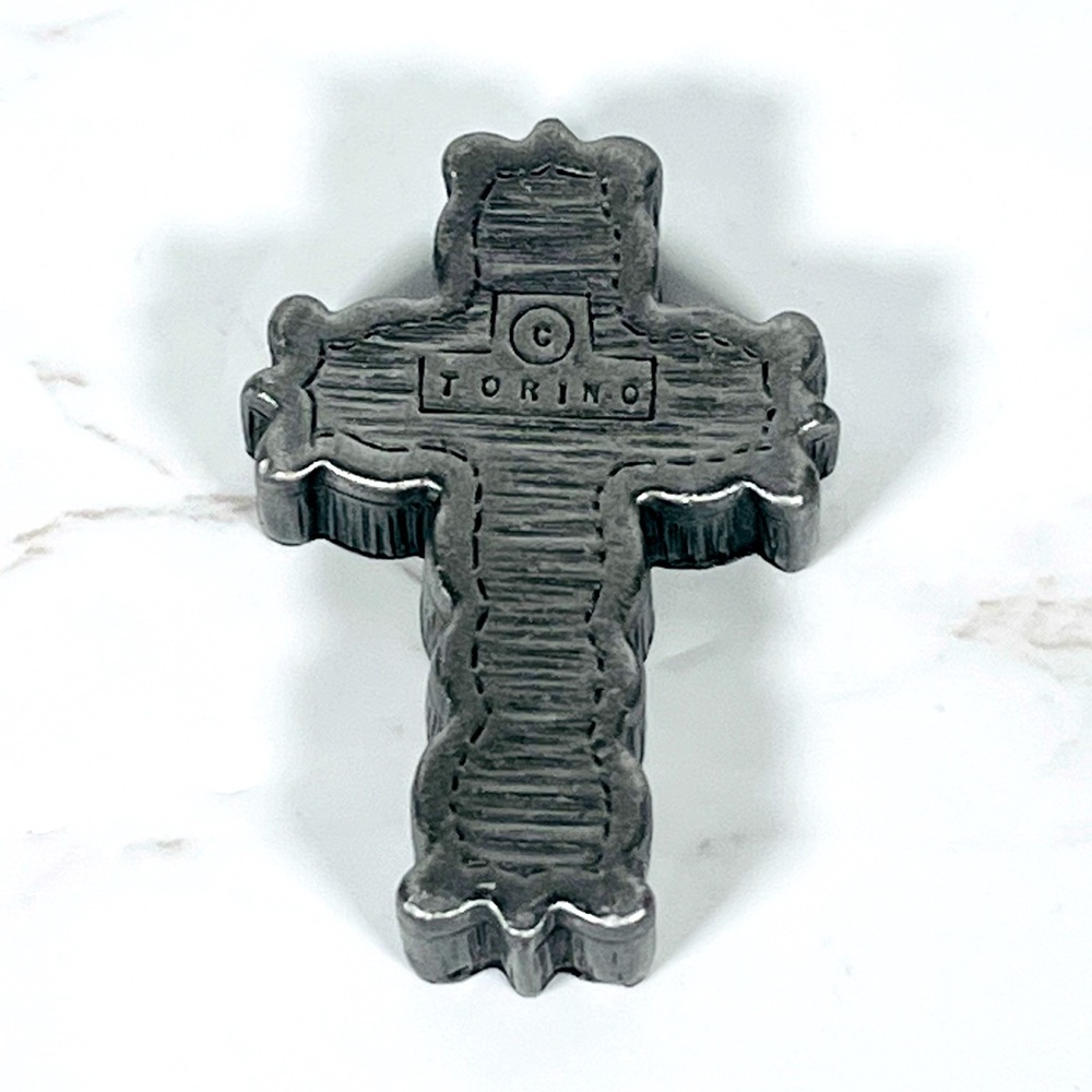 Pewter Celtic Cross Mini Trinket Box/Brooch - Picture 7 of 12